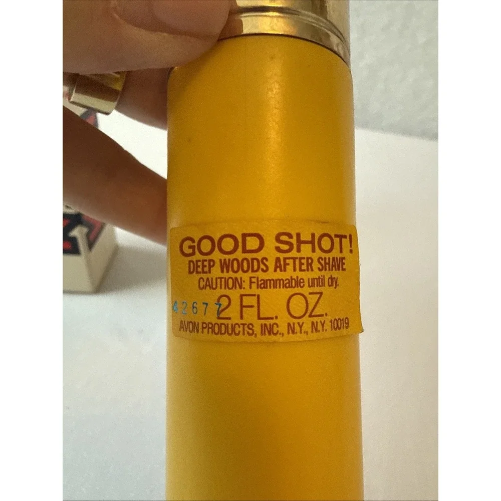Vtg Avon Good Shot Winchester Super X Shotgun Shell Bottle Yellow Decanter W/Box